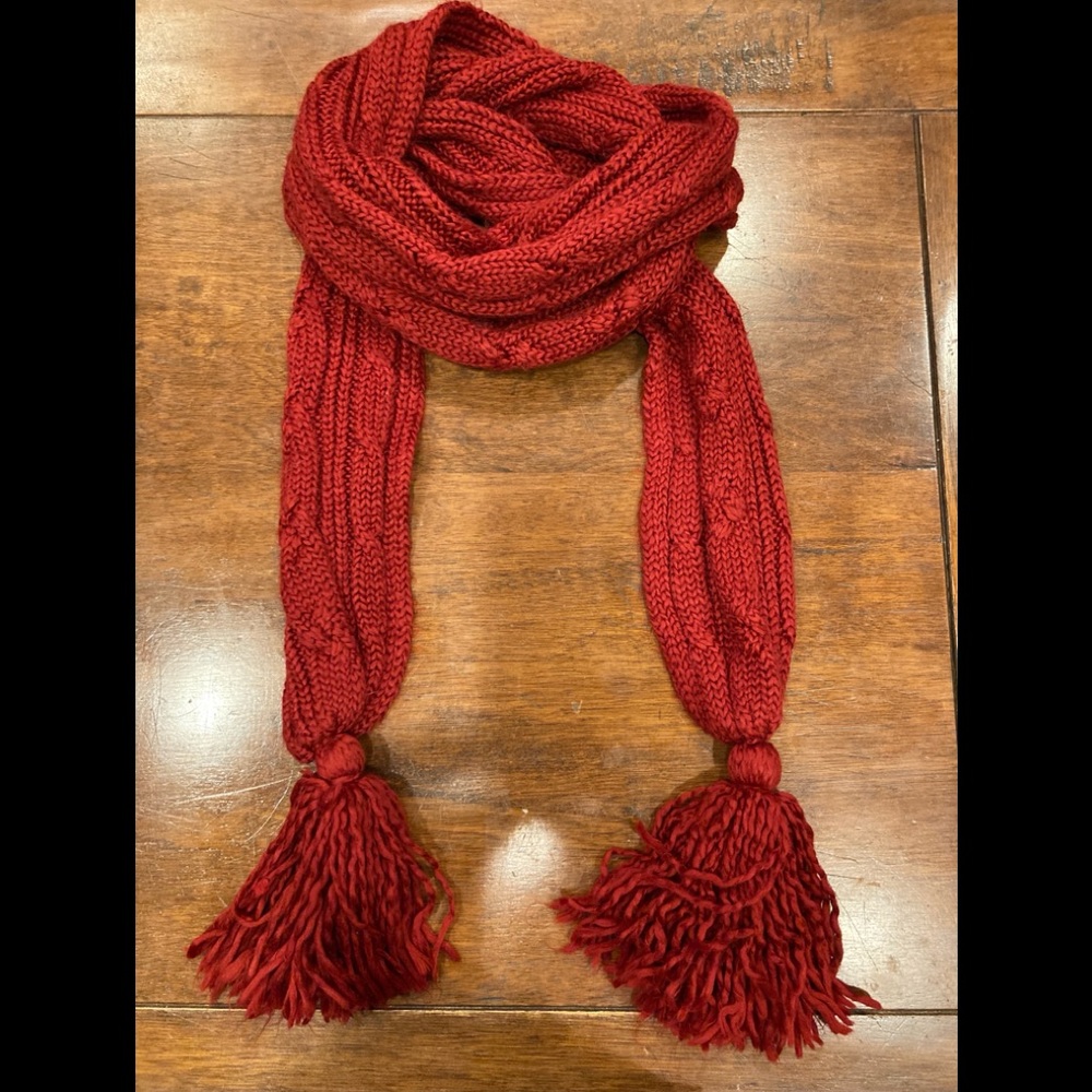 Like New Gap Holiday Red Scarf - Extra long